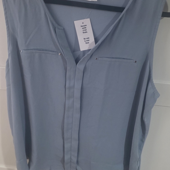 Ricki's Tops - Ricki's Light Blue Sleeveless Blouse
